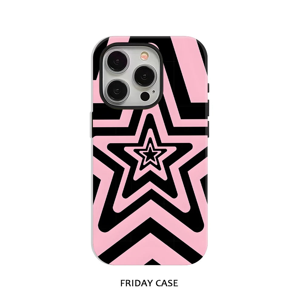 INS Retro Geometric Floral Phone Case for iPhone