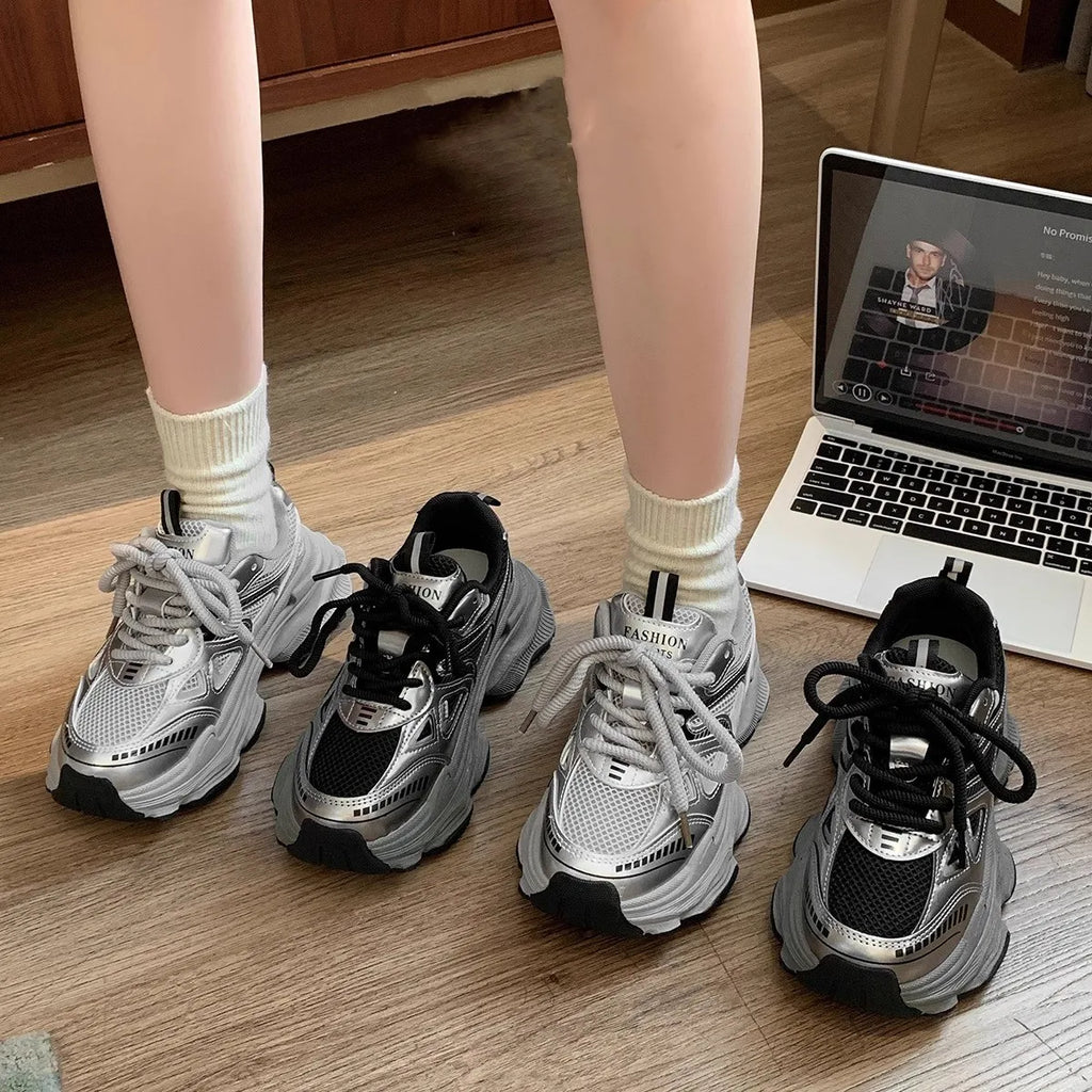 Platform Sneakers for Women Casual Non Slip Thick Sole Sports Shoes Woman Comfortable Casual Sports Shoes Zapatos Mujer