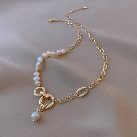 100% Natural Baroque Freshwater Pearl Fashion 14K Gold Filled Female Necklace Bridal Wedding Ceremony Propose Jewellery