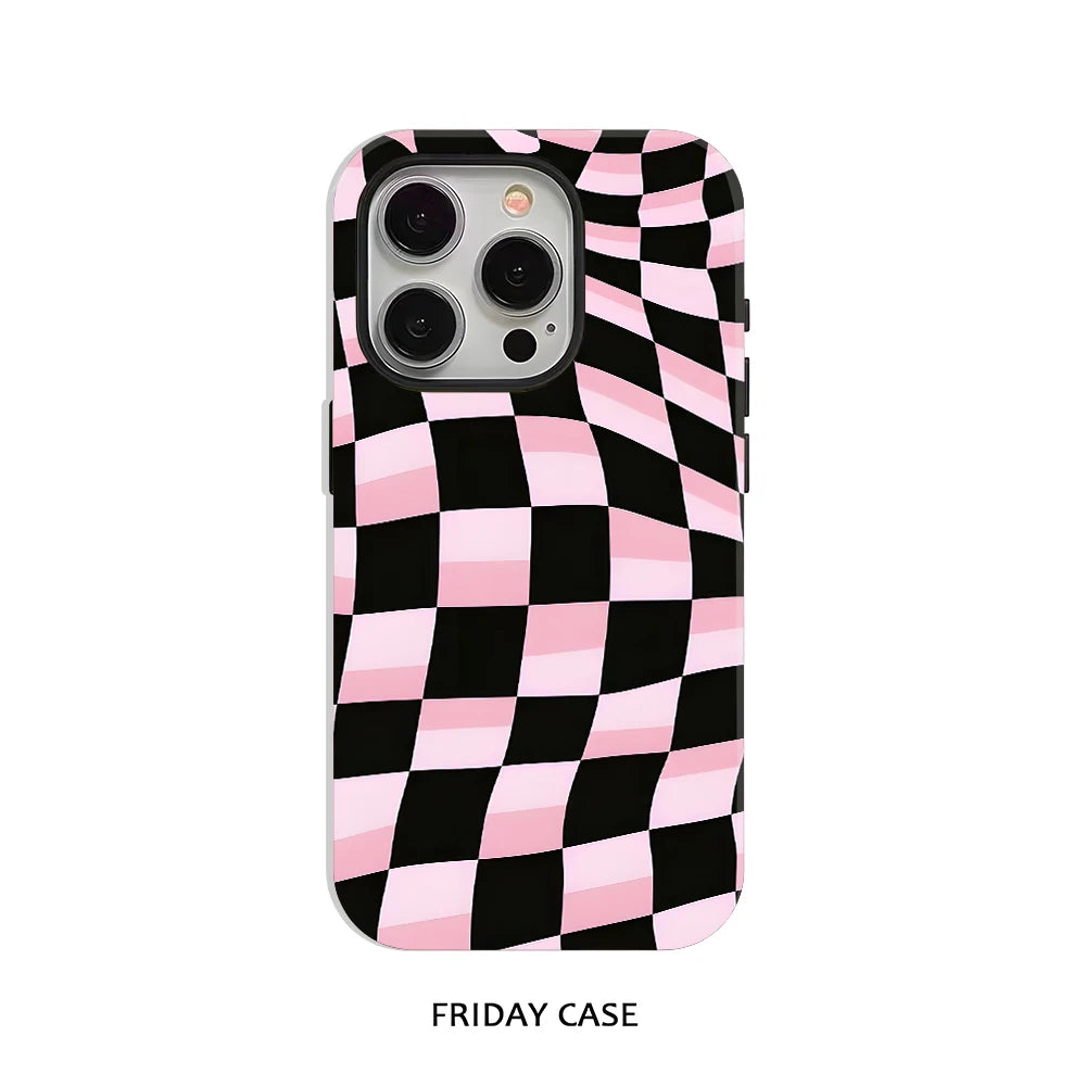 INS Retro Geometric Floral Phone Case for iPhone