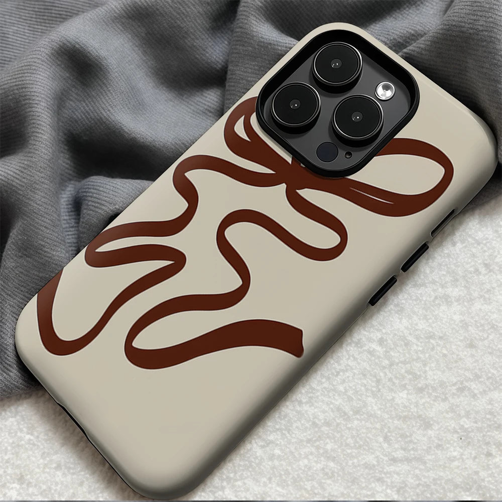 Chocolate Bow Twist Magnetic Phone Case for IPhone