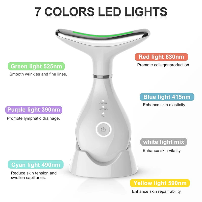 7 Colors Neck Face Beauty Device Facial Lifting Machine Face Massager Reduce Double Chin Face Sculpting Skin Care Beauty Tools