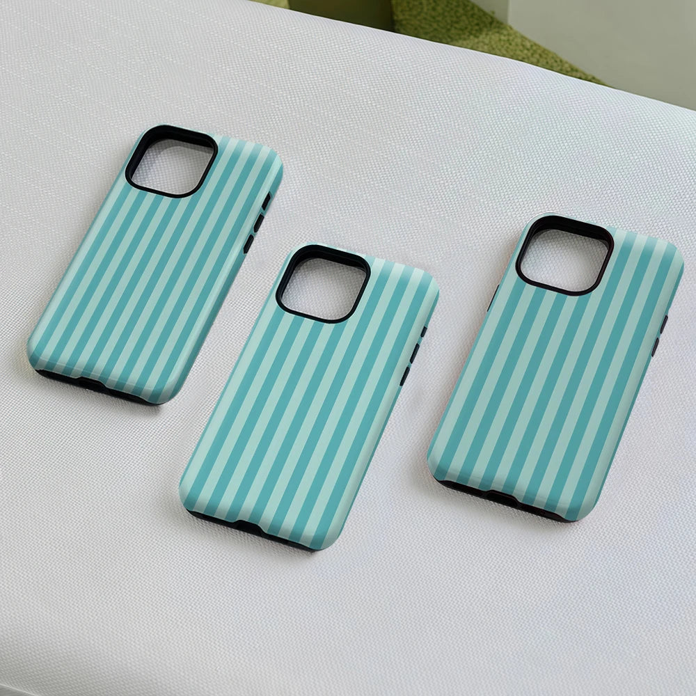 Mint Stripe Magnetic Phone Case for IPhone