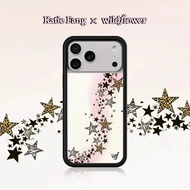 Wildflower INS Shiny Star Leopard Phone Case for iPhone