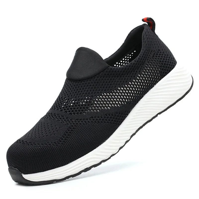 Mesh Lightweight Work Sneakers Steel Toe Men Women Work Safety Shoes Breathable
