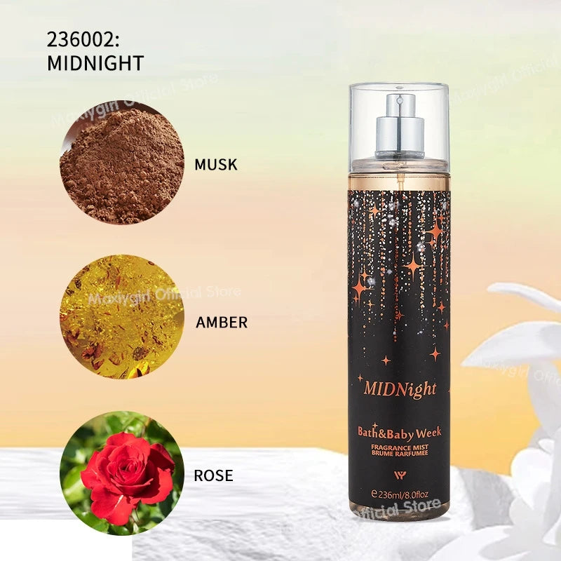 Women's Long Lasting Light Fragrance Victoria Fragrance Body Spray With Various Flavors Skin Care 236ml