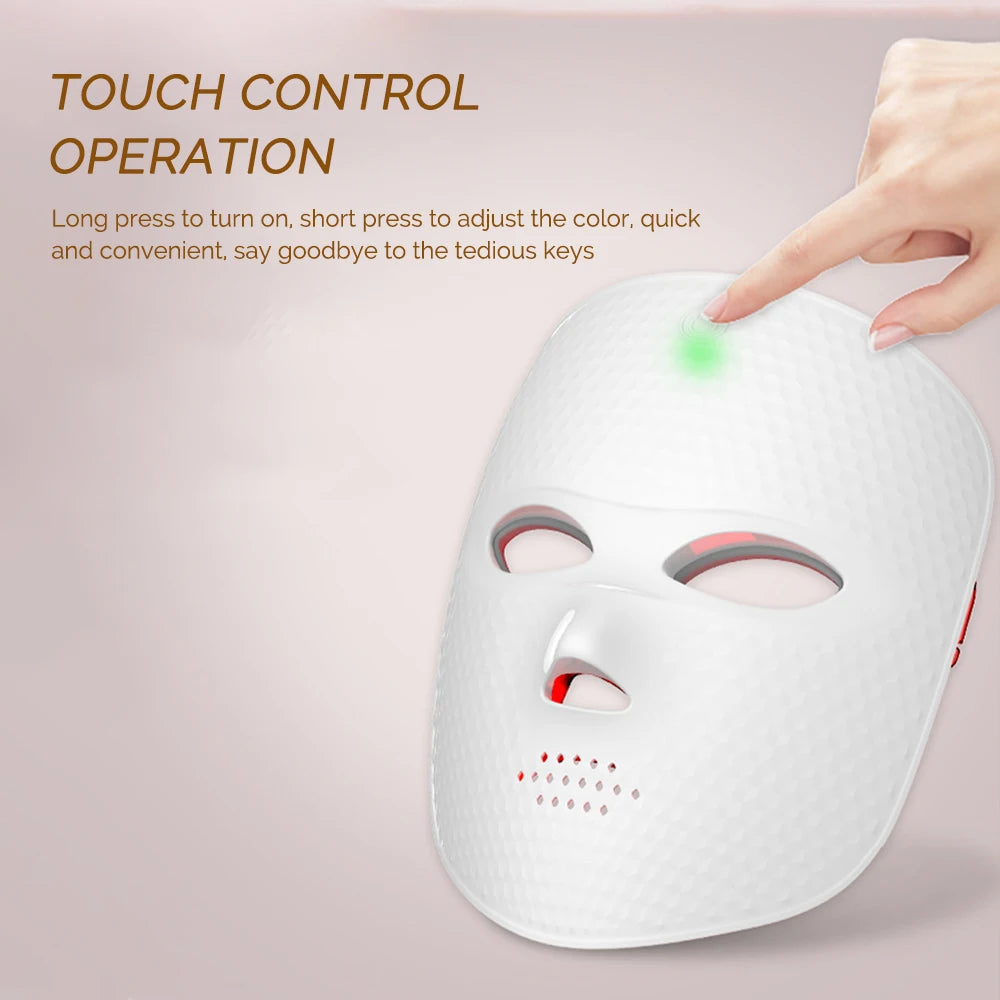 LED Facial Mask Light Therapy Red Light Facial Mask Anti-Aging Rejuvenation