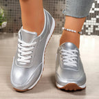 Fashion Women's Sneakers Golden Silver Luxury Girls Walking Shoes Spring/autumn Casual Comfortable Flat Vulcanized Shoes