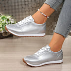 Fashion Women's Sneakers Golden Silver Luxury Girls Walking Shoes Spring/autumn Casual Comfortable Flat Vulcanized Shoes