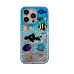Ins Ripple Texture Aquaria Fishes Case for iPhone