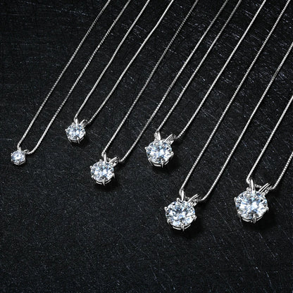 5-11mm 4CT 5CT D-E Moissanite Solitaire Pendant Necklace For Women Real 925 Silver Original Jewelry With GRA Certificate 0.5-3CT