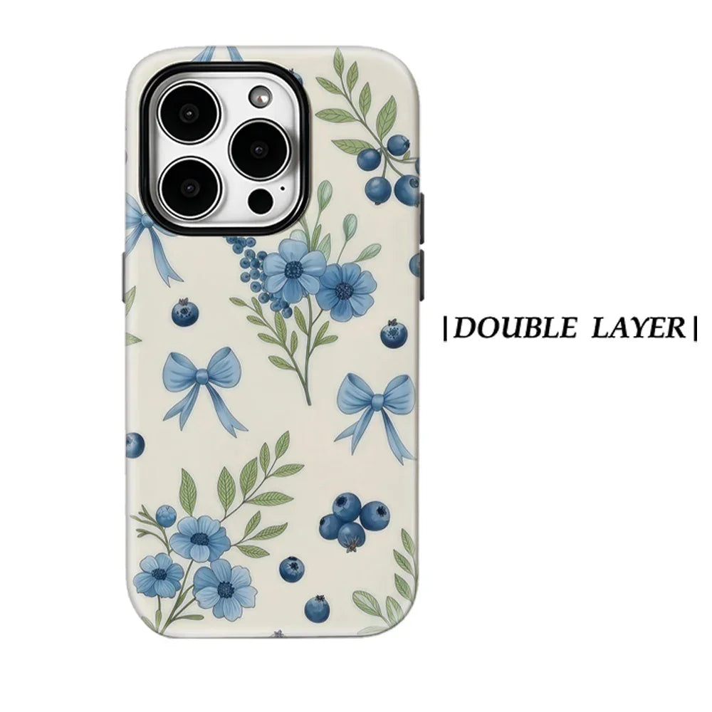Blueberry Bow Elegance Magnetic Phone Case for IPhone
