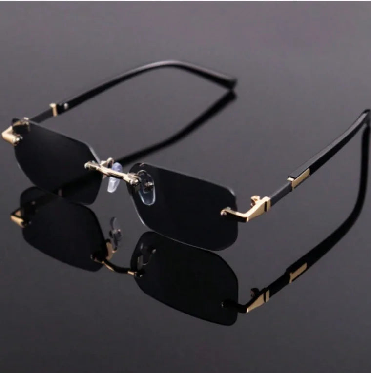 Rimless Sunglasses Rectangle Frame