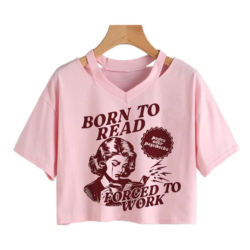 Vintage Book Lover Design with Retro Crop