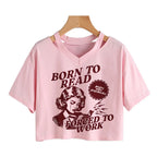 Vintage Book Lover Design with Retro Crop