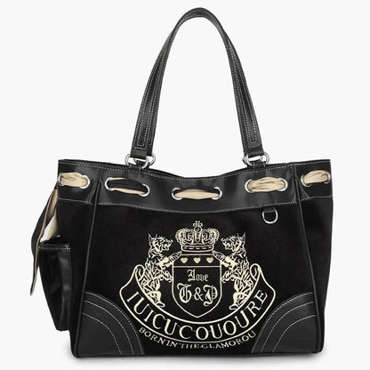 Y2K Women Vintage Retro Chic Embroidery Velvet Handbags Ladies Large-Capacity Tote Bag Girl Shopping Shoulder Bag women's Purses - Imbasat
