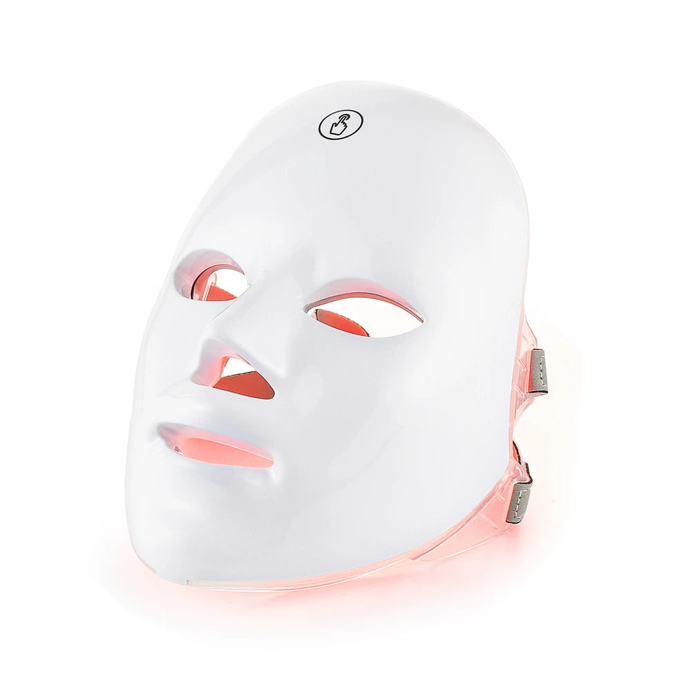 Rechargeable Facial LED Mask 7 Colors LED Photon Therapy Skin Rejuvenation